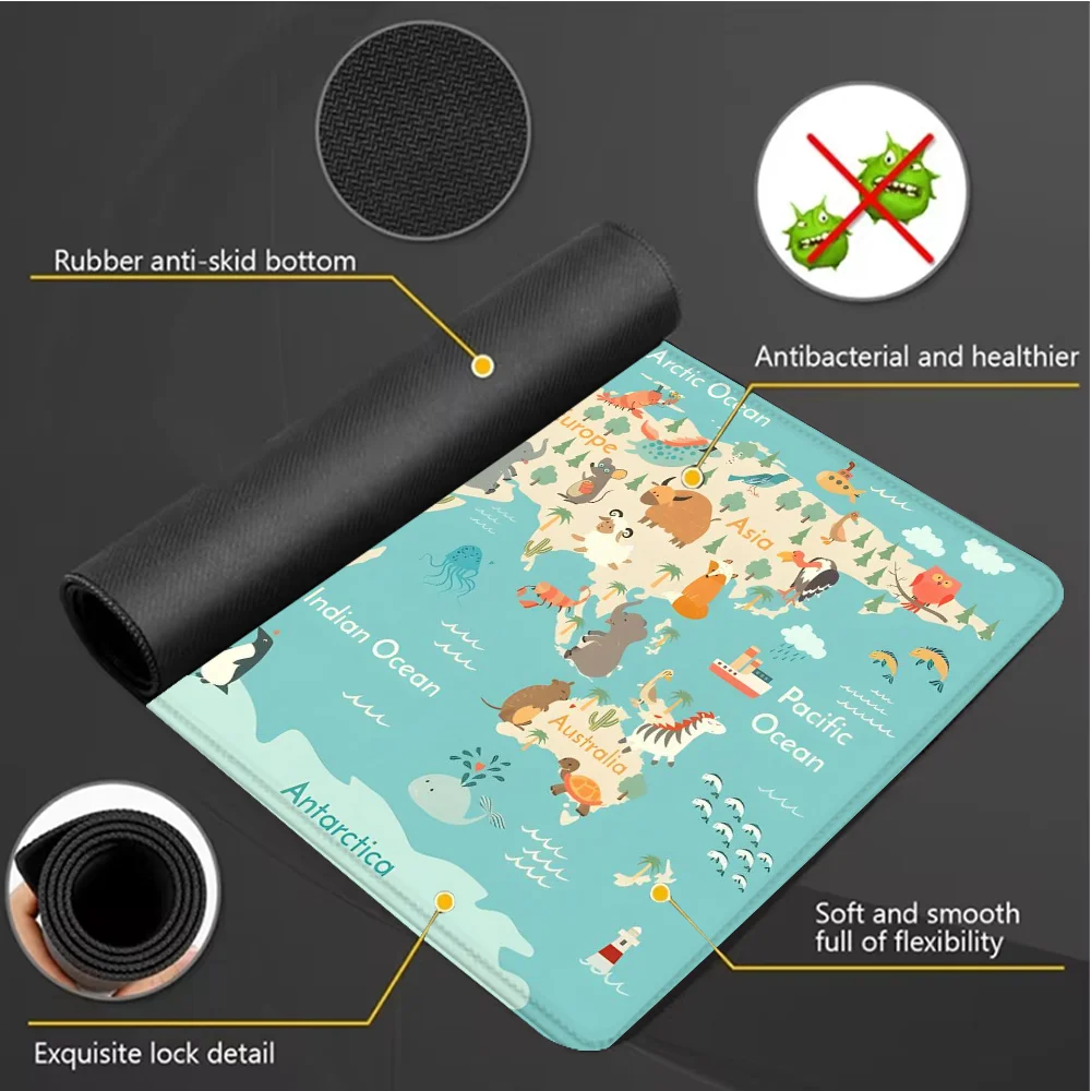 World Map Gaming Mouse Pad Ani - Laptop Accessories World 评论和价格