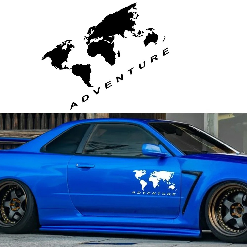 World Map Adventure Car Sticke - Laptop Accessories World 评论和价格