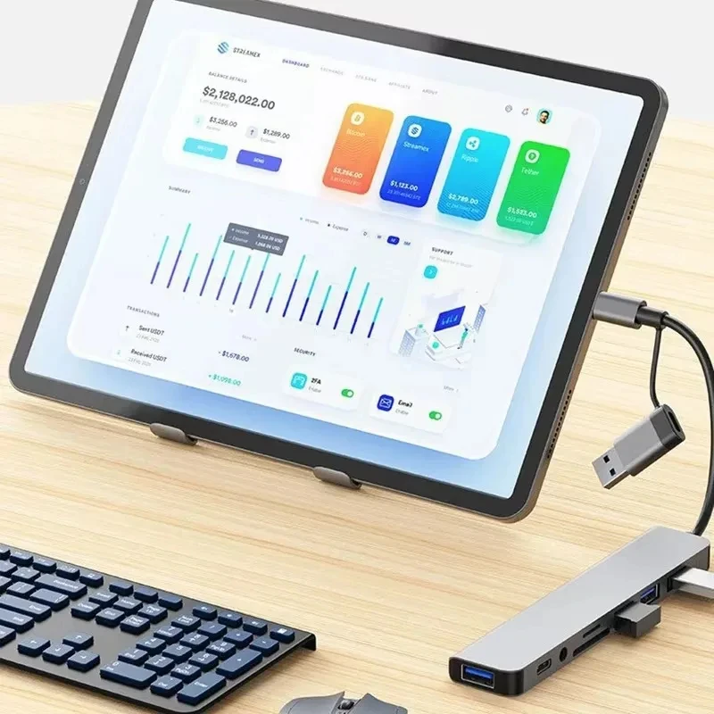 8 in 1 USB C Hub USB Splitter  - Laptop Accessories Hub 评论和价格