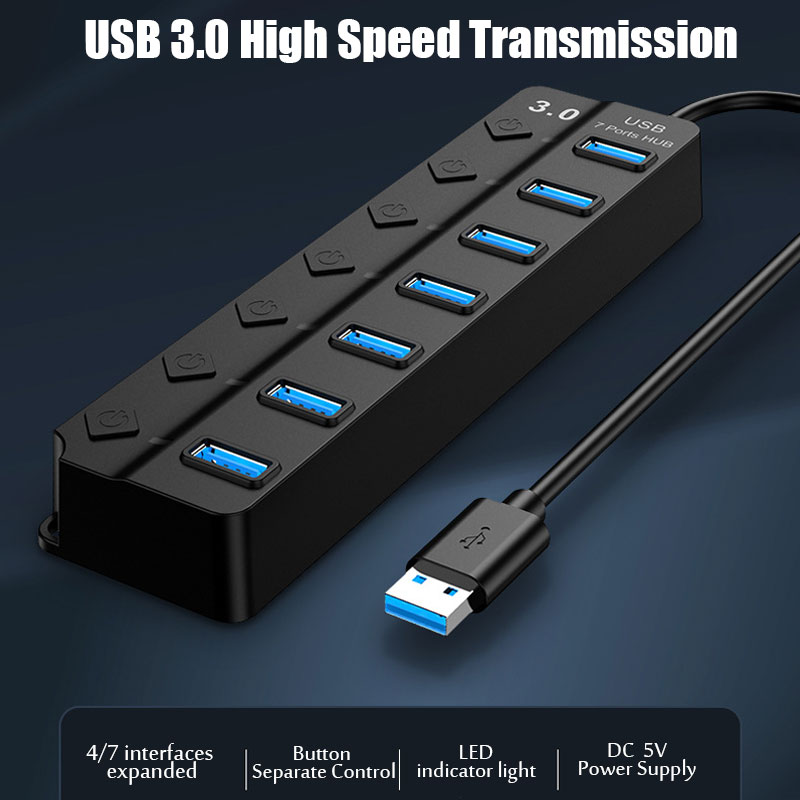 7 In 1 USB 3.0 Hub Multi USB S - Laptop Accessories Hub 评论和价格