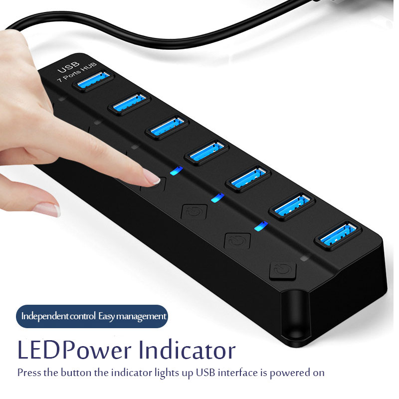 7 In 1 USB 3.0 Hub Multi USB S - Laptop Accessories Hub 评论和价格
