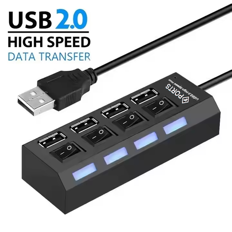 4-Ports USB 2.0 Hub Extension  - Laptop Accessories Hub 评论和价格