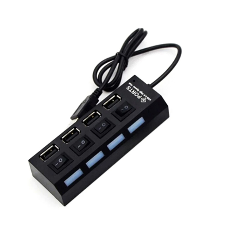 4-Ports USB 2.0 Hub Extension  - Laptop Accessories Hub 评论和价格