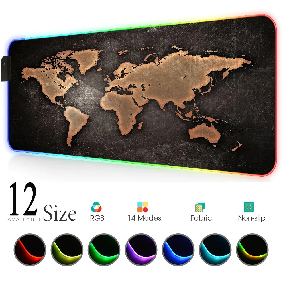 World Map Mouse Pad Gaming Mou - Laptop Accessories World 评论和价格