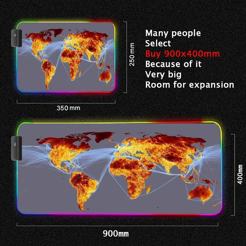 World Map Mouse Pad Gaming Mou - Laptop Accessories World 评论和价格