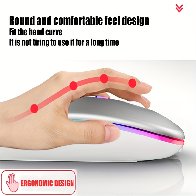 Wireless Mouse RGB Rechargeabl - Mini Wireless Mouse 评论和价格