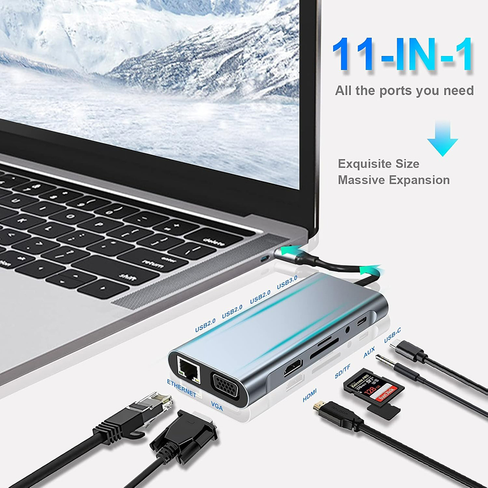 11-in-1 USB C Hub Thunderbolt  - Laptop Accessories Hub 评论和价格