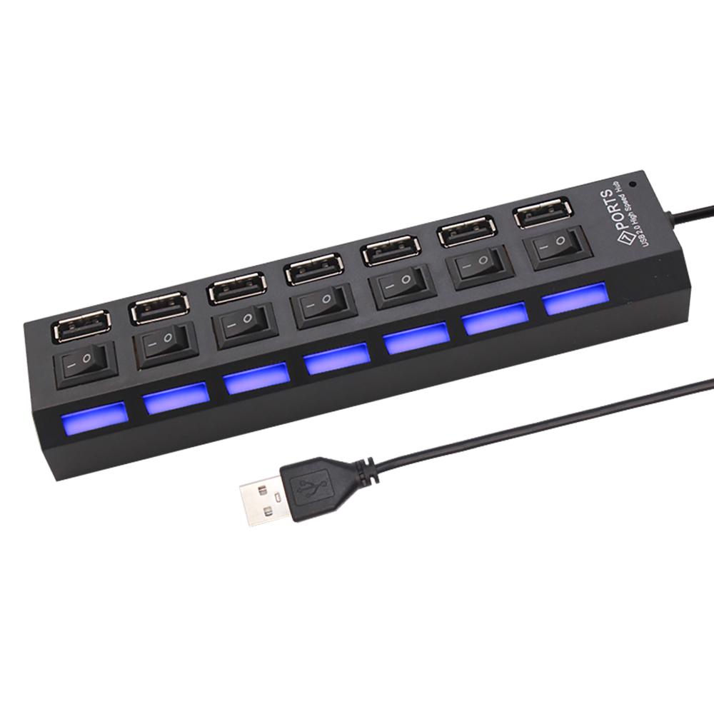 7 Port USB 2.0 Hub Splitter Fo - Laptop Accessories Hub 评论和价格