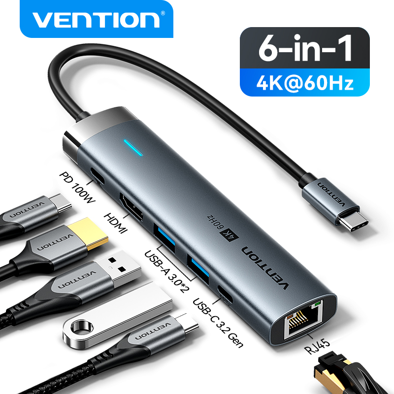 Vention USB C HUB Type C to HD - Apple Accessories Laptop 评论和价格